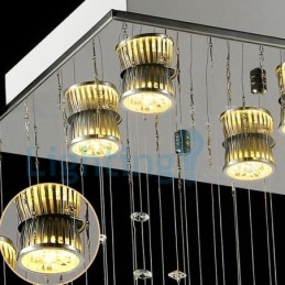 Moderne moderne lysekrone Flush-mount pendel armatur Krystal regndråbelys