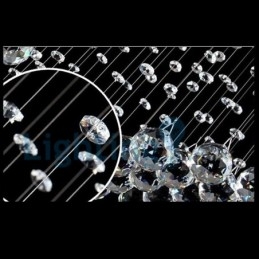 Moderne moderne lysekrone Flush-mount pendel armatur Krystal regndråbelys