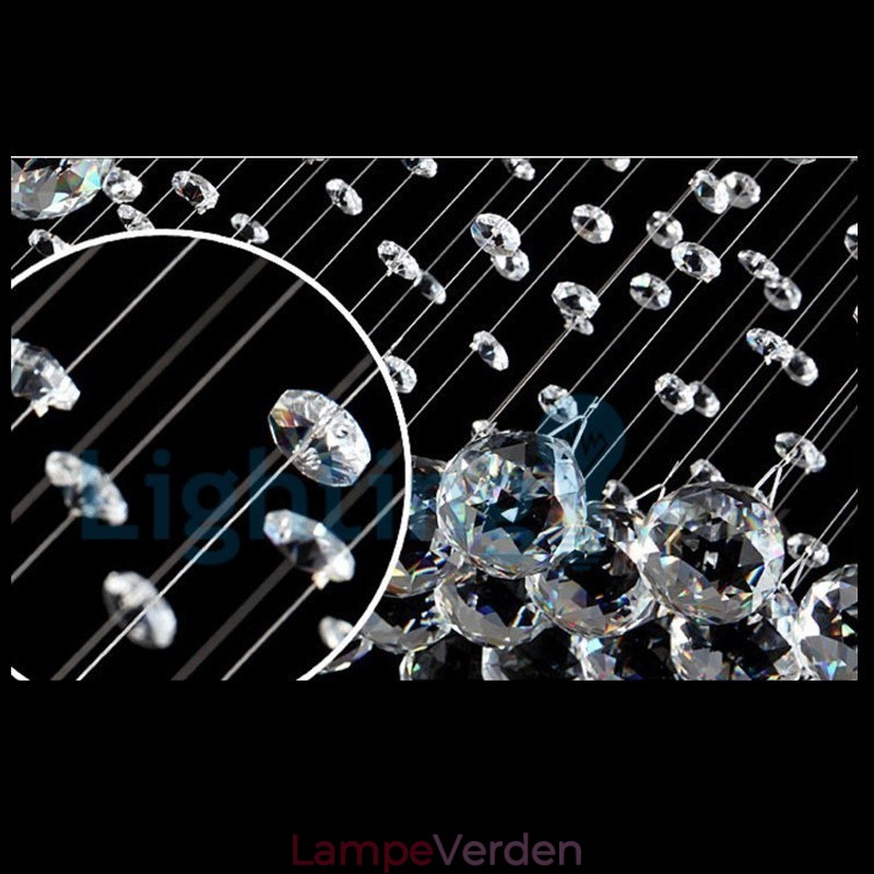 Moderne moderne lysekrone Flush-mount pendel armatur Krystal regndråbelys