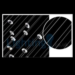 Moderne moderne lysekrone Flush-mount pendel armatur Krystal regndråbelys