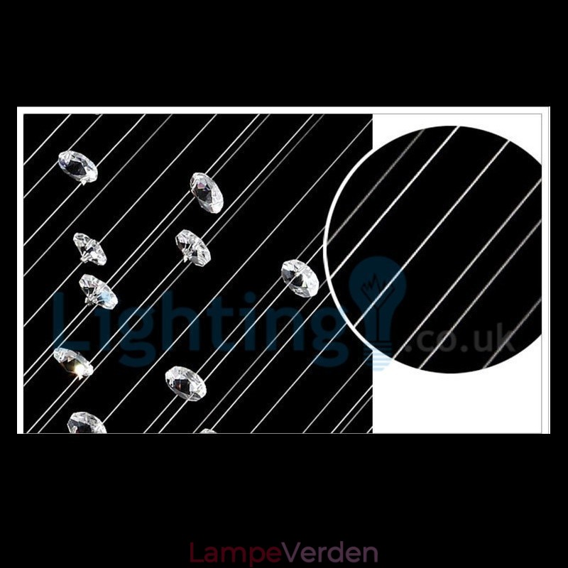 Moderne moderne lysekrone Flush-mount pendel armatur Krystal regndråbelys