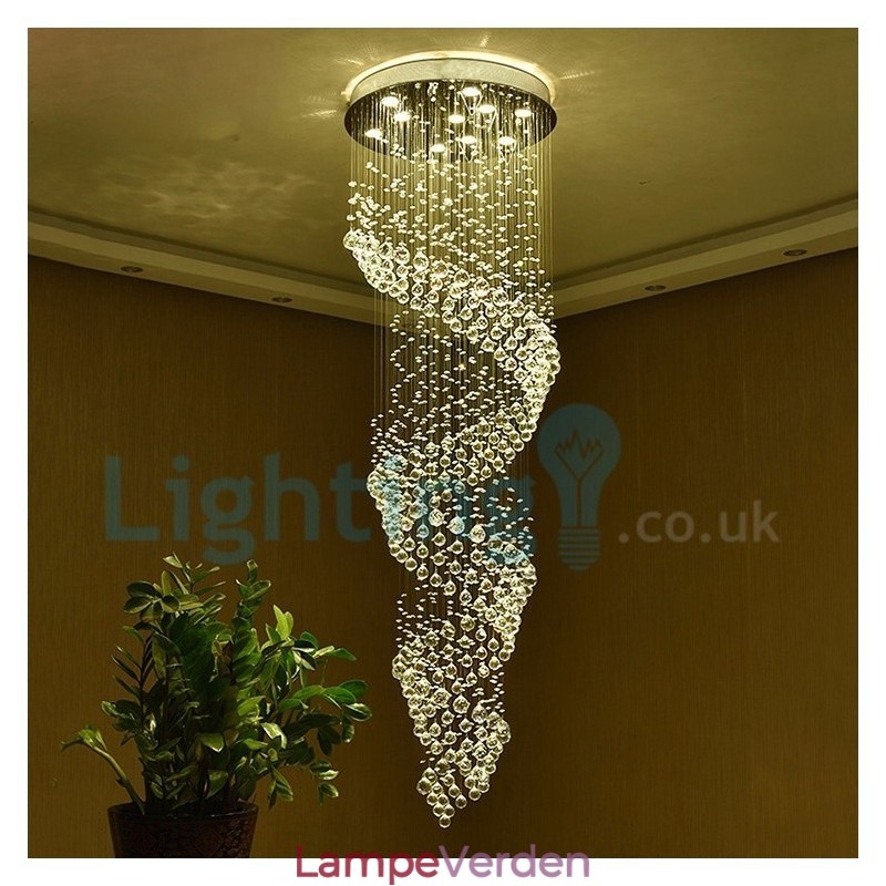 Moderne moderne lysekrone Flush-mount pendel armatur Krystal regndråbelys