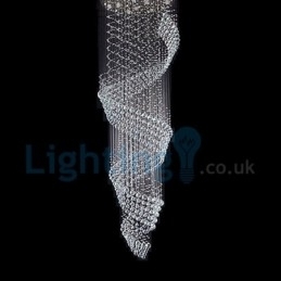 Moderne moderne lysekrone Flush-mount pendel armatur Krystal regndråbelys