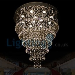 Moderne moderne lysekrone Flush-mount pendel armatur Krystal regndråbelys