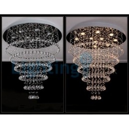 Moderne moderne lysekrone Flush-mount pendel armatur Krystal regndråbelys