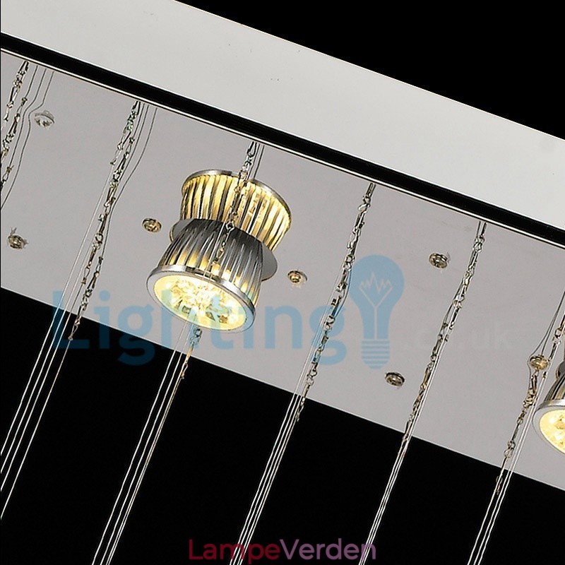 Moderne moderne lysekrone Flush-mount pendel armatur Krystal regndråbelys