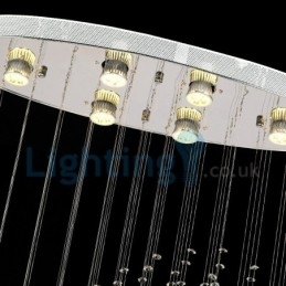 Moderne moderne lysekrone Flush-mount pendel armatur Krystal regndråbelys