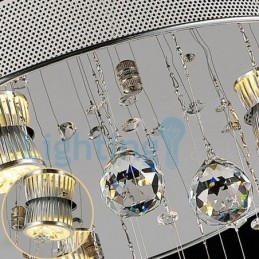 Moderne moderne lysekrone Flush-mount pendel armatur Krystal regndråbelys