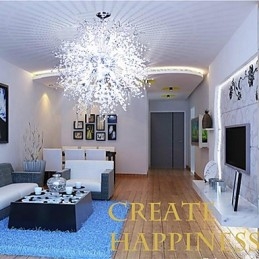 Lysekrone Pendel Light imiteret Crystal Globe