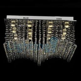 Moderne moderne lysekrone Flush-mount pendel armatur Krystal regndråbelys