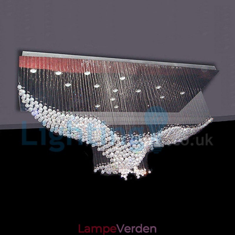 Moderne moderne lysekrone Flush-mount pendel armatur Krystal regndråbelys