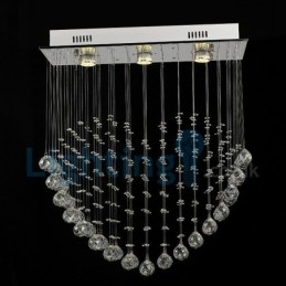 Moderne moderne lysekrone Flush-mount pendel armatur Krystal regndråbelys