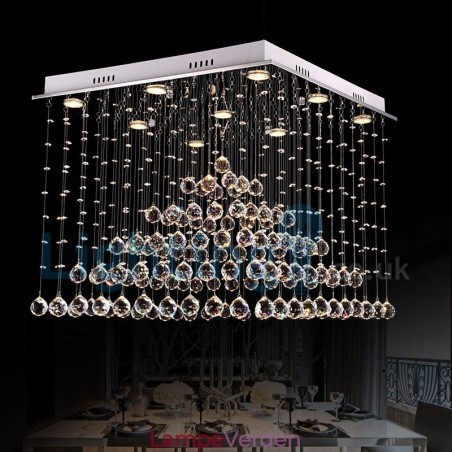 Moderne moderne lysekrone Flush-mount pendel armatur Krystal regndråbelys