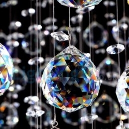 Moderne moderne lysekrone Flush-mount pendel armatur Krystal regndråbelys