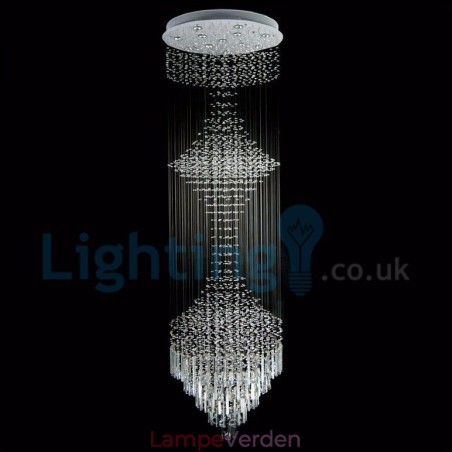 Moderne moderne lysekrone Flush-mount pendel armatur Krystal regndråbelys Moderne moderne lysekrone Flush-mount pendel armatur Krystal regndråbelys