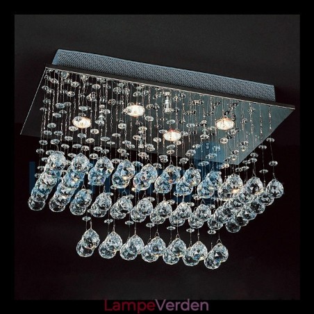 Moderne moderne lysekrone Flush-mount pendel armatur Krystal regndråbelys Moderne moderne lysekrone Flush-mount pendel armatur Krystal regndråbelys