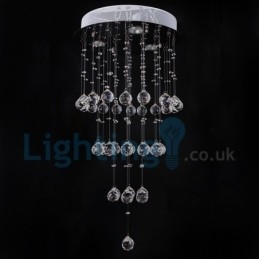 Moderne moderne lysekrone Flush-mount pendel armatur Krystal regndråbelys