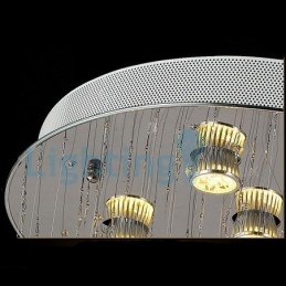 Moderne moderne lysekrone Flush-mount pendel armatur Krystal regndråbelys