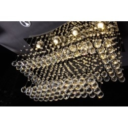 Moderne moderne lysekrone Flush-mount pendel armatur Krystal regndråbelys