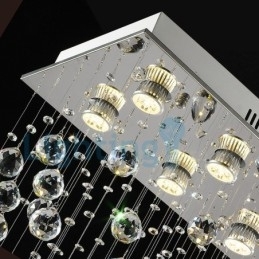 Moderne moderne lysekrone Flush-mount pendel armatur Krystal regndråbelys