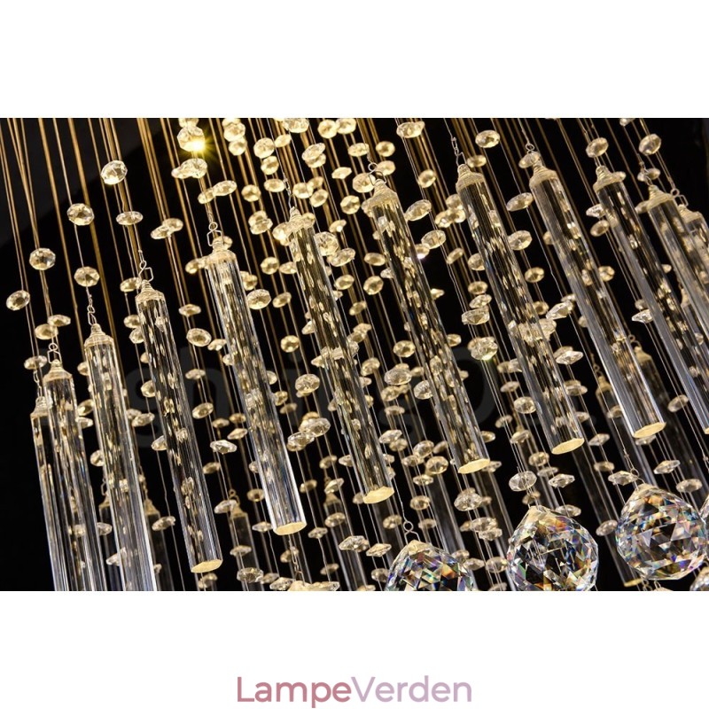 Moderne moderne lysekrone Flush-mount pendel armatur Krystal regndråbelys