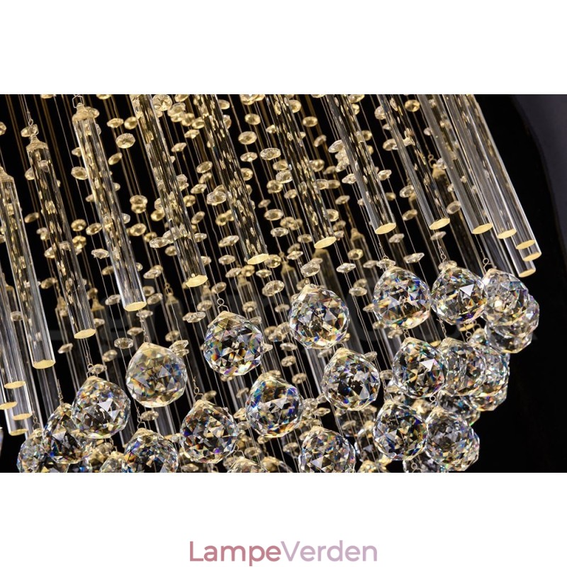 Moderne moderne lysekrone Flush-mount pendel armatur Krystal regndråbelys