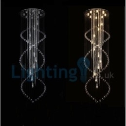 Moderne moderne lysekrone Flush-mount pendel armatur Krystal regndråbelys