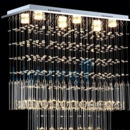 Moderne moderne lysekrone Flush-mount pendel armatur Krystal regndråbelys