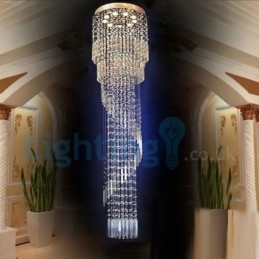 Moderne moderne lysekrone Flush-mount pendel armatur Krystal regndråbelys