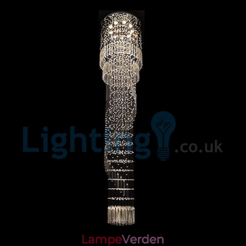 Moderne moderne lysekrone Flush-mount pendel armatur Krystal regndråbelys