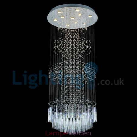 Moderne moderne lysekrone Flush-mount pendel armatur Krystal regndråbelys Moderne moderne lysekrone Flush-mount pendel armatur Krystal regndråbelys
