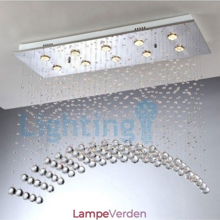 Moderne moderne lysekrone Flush-mount pendel armatur Krystal regndråbelys Moderne moderne lysekrone Flush-mount pendel armatur Krystal regndråbelys