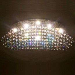 Moderne moderne lysekrone Flush-mount pendel armatur Krystal regndråbelys