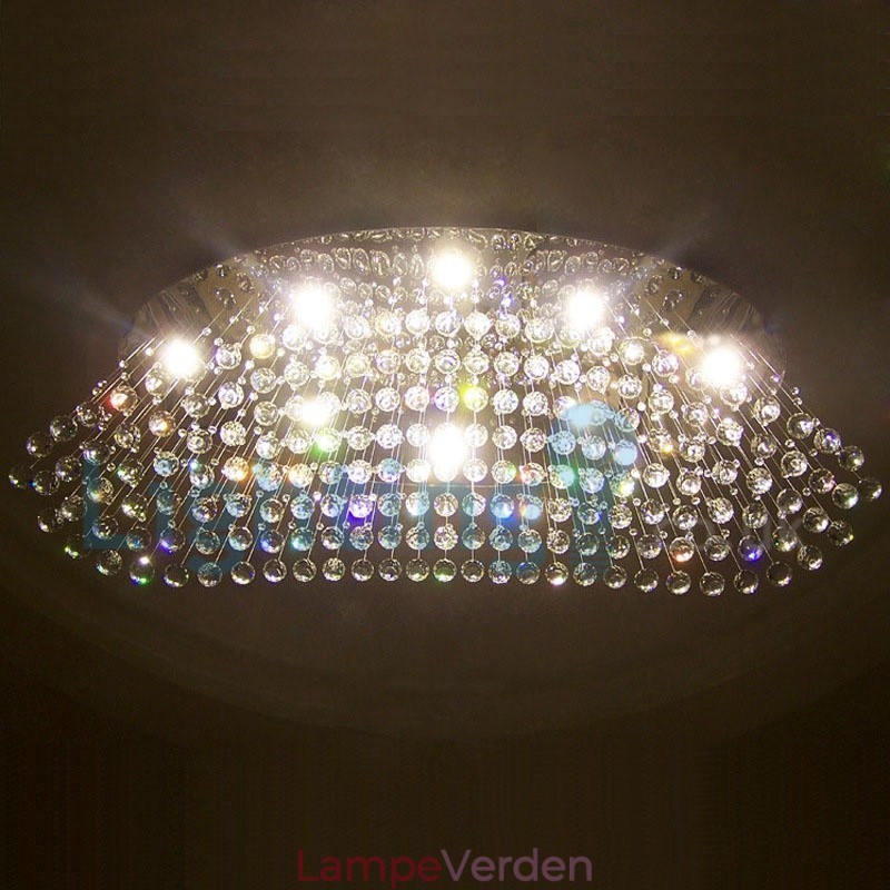 Moderne moderne lysekrone Flush-mount pendel armatur Krystal regndråbelys