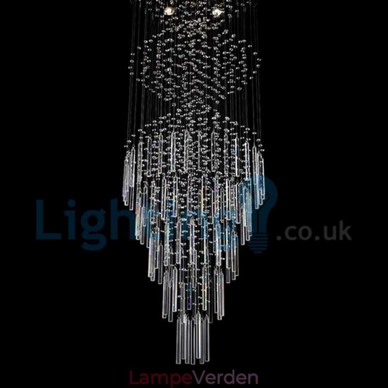 Moderne moderne lysekrone Flush-mount pendel armatur Krystal regndråbelys