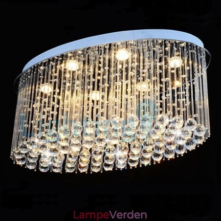 Moderne moderne lysekrone Flush-mount pendel armatur Krystal regndråbelys Moderne moderne lysekrone Flush-mount pendel armatur Krystal regndråbelys