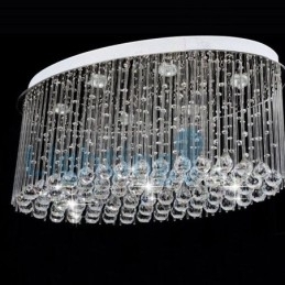 Moderne moderne lysekrone Flush-mount pendel armatur Krystal regndråbelys