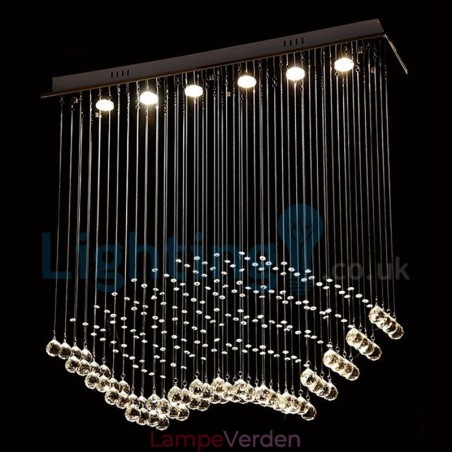 Moderne moderne lysekrone Flush-mount pendel armatur Krystal regndråbelys Moderne moderne lysekrone Flush-mount pendel armatur Krystal regndråbelys