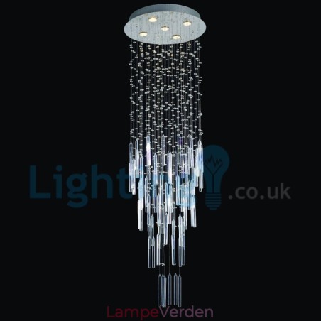 Moderne moderne lysekrone Flush-mount pendel armatur Krystal regndråbelys Moderne moderne lysekrone Flush-mount pendel armatur Krystal regndråbelys