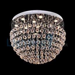 Moderne moderne lysekrone Flush-mount pendel armatur Krystal regndråbelys