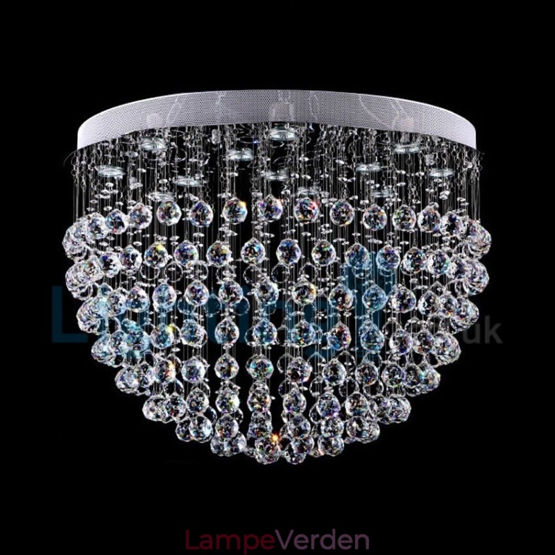 Moderne moderne lysekrone Flush-mount pendel armatur Krystal regndråbelys