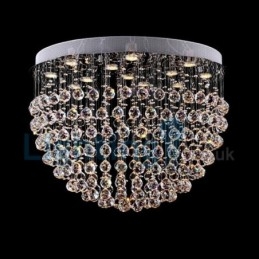 Moderne moderne lysekrone Flush-mount pendel armatur Krystal regndråbelys