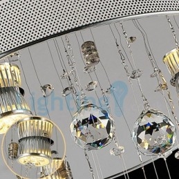 Moderne moderne lysekrone Flush-mount pendel armatur Krystal regndråbelys