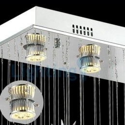 Moderne moderne lysekrone Flush-mount pendel armatur Krystal regndråbelys