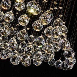 Moderne moderne lysekrone Flush-mount pendel armatur Krystal regndråbelys