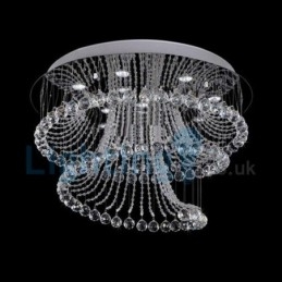 Moderne moderne lysekrone Flush-mount pendel armatur Krystal regndråbelys