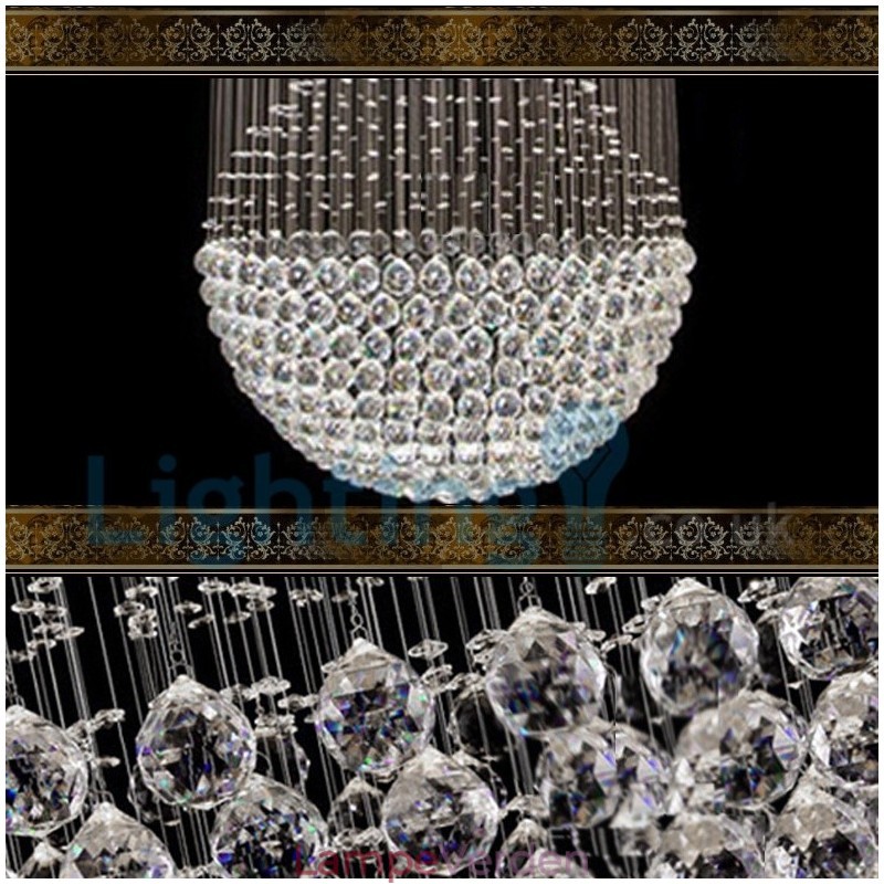 Moderne moderne lysekrone Flush-mount pendel armatur Krystal regndråbelys