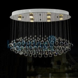 Moderne moderne lysekrone Flush-mount pendel armatur Krystal regndråbelys