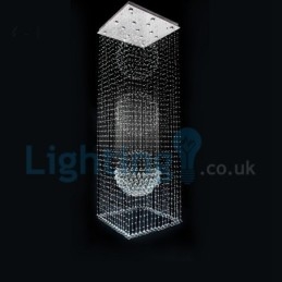Moderne moderne lysekrone Flush-mount pendel armatur Krystal regndråbelys