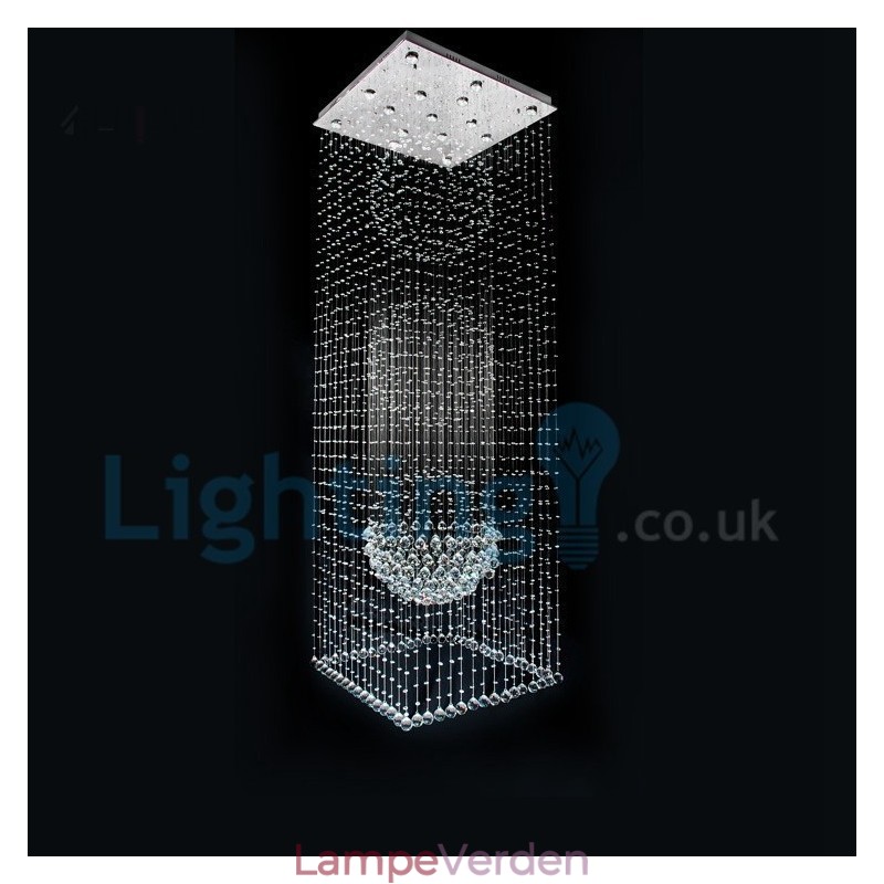 Moderne moderne lysekrone Flush-mount pendel armatur Krystal regndråbelys